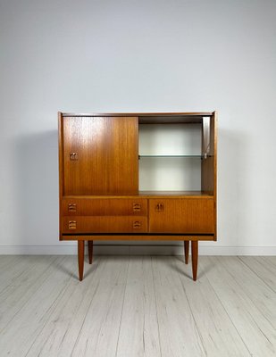 Mid-Century Danish Design Teak Cabinet with Showcase, 1960s-XCQ-1802159