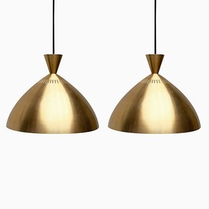 Mid-Century Danish Diabolo Pendant Lamp fom Lyfa, 1960s, Set of 2-UAH-1315505