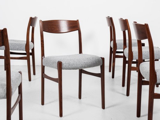 Mid-Century Danish Dining Chairs in Rosewood from Glyngøre Stolefabrik, 1960s, Set of 6-MF-1296187