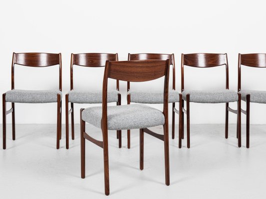 Mid-Century Danish Dining Chairs in Rosewood from Glyngøre Stolefabrik, 1960s, Set of 6-MF-1296187