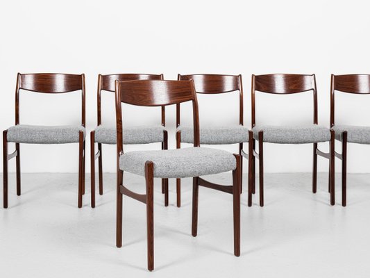 Mid-Century Danish Dining Chairs in Rosewood from Glyngøre Stolefabrik, 1960s, Set of 6-MF-1296187