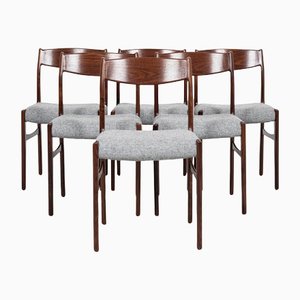 Mid-Century Danish Dining Chairs in Rosewood from Glyngøre Stolefabrik, 1960s, Set of 6-MF-1296187