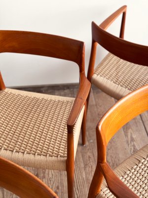 Mid-Century Danish Dining Chairs in Teak by Niels O. Møller for JL Mollers Møbelfabrik, 1950, Set of 6-DOY-2016553