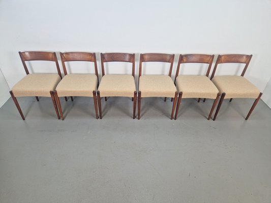 Mid-Century Danish Dining Room Set Table and Chairs, 1960s, Set of 7-AXJ-2043088