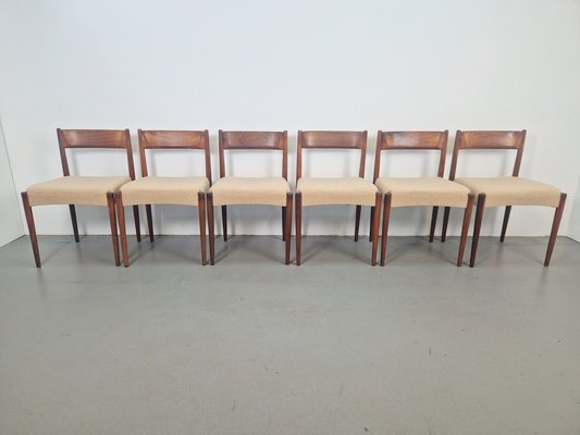 Mid-Century Danish Dining Room Set Table and Chairs, 1960s, Set of 7-AXJ-2043088