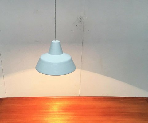 Mid-Century Danish Enamel Pendant Lamps from Louis Poulsen, 1960s, Set of 2-UAH-1810996