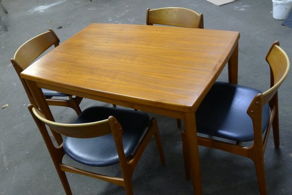 Mid-Century Danish Extendable Dining Table with Concealed Panels in Teak from Grete Jalk for Glostrup, 1960s-VRE-832665