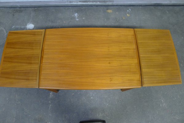 Mid-Century Danish Extendable Dining Table with Concealed Panels in Teak from Grete Jalk for Glostrup, 1960s-VRE-832665