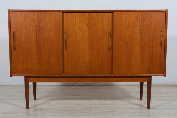 Mid-Century Danish High Sideboard in Teak, 1960s-NIT-1397571