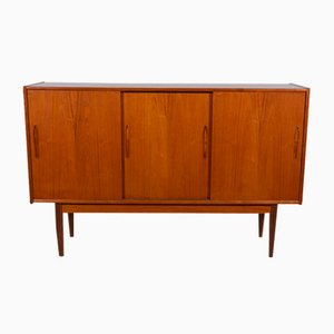 Mid-Century Danish High Sideboard in Teak, 1960s-NIT-1397571