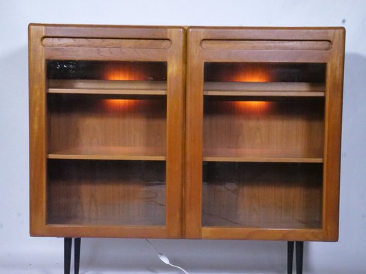 Mid-Century Danish Illuminated Showcase Cabinet in Teak, 1960s-LVS-1368392