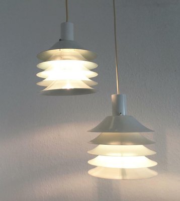 Mid-Century Danish Lamellar Pendants from Lyfa, 1960s, Set of 2-UAH-1801478