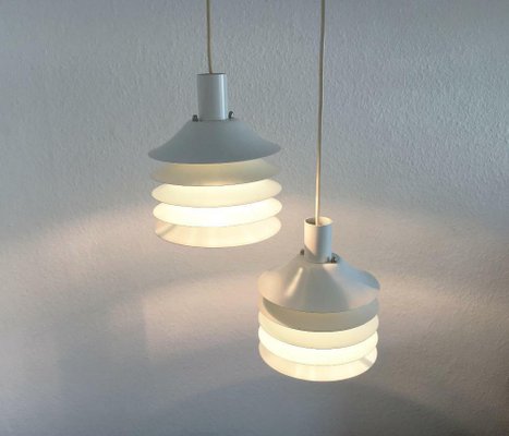 Mid-Century Danish Lamellar Pendants from Lyfa, 1960s, Set of 2-UAH-1801478