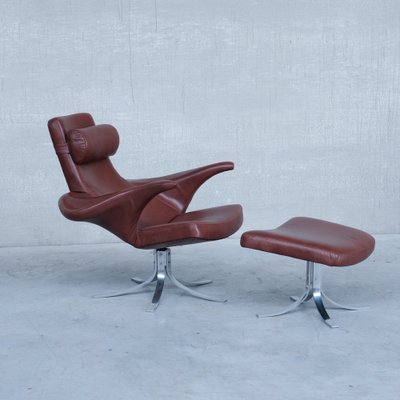 Mid-Century Danish Leather Armchair by Gösta Berg for Fritz Hansen-JRP-1169781