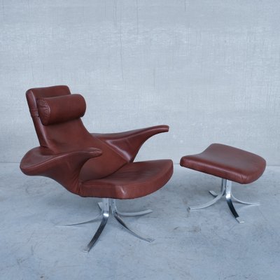 Mid-Century Danish Leather Armchair by Gösta Berg for Fritz Hansen-JRP-1169781