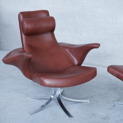 Mid-Century Danish Leather Armchair by Gösta Berg for Fritz Hansen-JRP-1169781