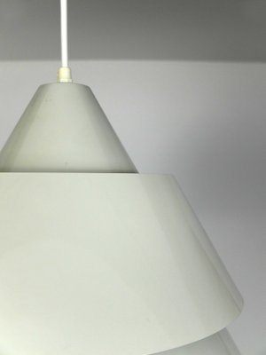 Mid-Century Danish Light Gray Zone Pendant Lamp by Jo Hammerborg for Fog & Menup, 1960s-ZM-1109571