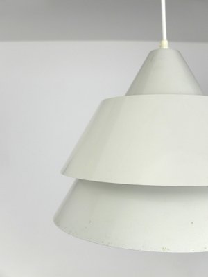 Mid-Century Danish Light Gray Zone Pendant Lamp by Jo Hammerborg for Fog & Menup, 1960s-ZM-1109571