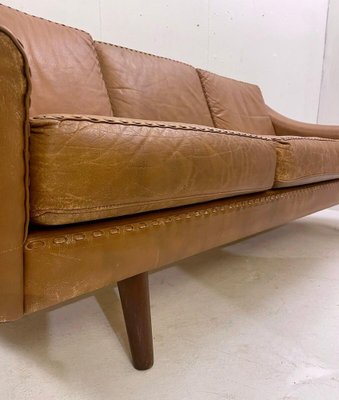 Mid-Century Danish Matador Sofa in Cognac Leather by Aage Christiansen-FGA-1249628