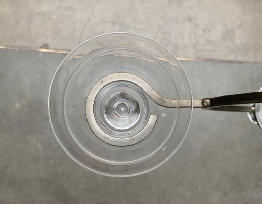 Mid-Century Danish Metal and Glass Candleholder Pendant, 1960s-UAH-1362279