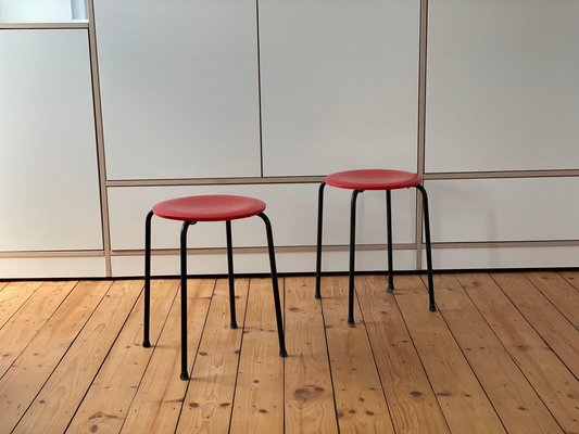 Mid-Century Danish Minimalist Stool, 1950s / 60s-WSA-1353562