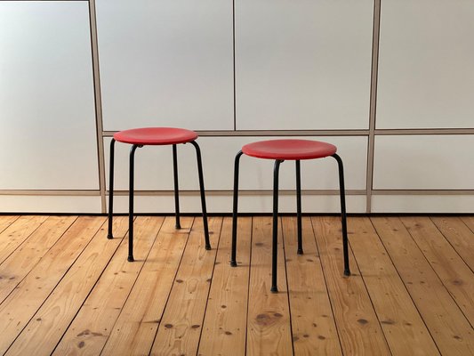 Mid-Century Danish Minimalist Stool, 1950s / 60s-WSA-1353562