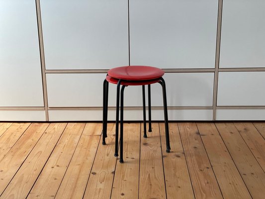 Mid-Century Danish Minimalist Stool, 1950s / 60s-WSA-1353562