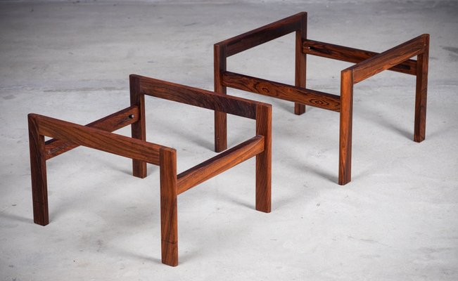 Mid-Century Danish Minimalistic Rosewood Planter, 1960s, Set of 2-ZGQ-1254277