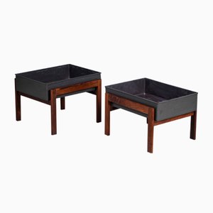 Mid-Century Danish Minimalistic Rosewood Planter, 1960s, Set of 2-ZGQ-1254277