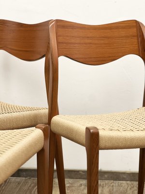 Mid-Century Danish Model 71 Chairs in Teak by Niels O. Møller for J.L. Møllers Furniture Factory, 1950, Set of 4-DOY-1793675