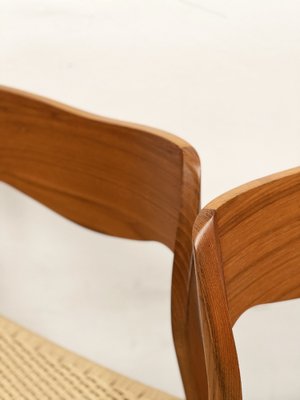 Mid-Century Danish Model 71 Chairs in Teak by Niels O. Møller for J.L. Møllers Furniture Factory, 1950, Set of 4-DOY-1793675