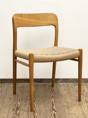 Mid-Century Danish Model 75 Chairs in Oak by Niels O. Møller for J.L. Møllers Møbelfabrik, 1950s, Set of 2-DOY-1782768