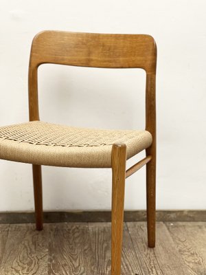 Mid-Century Danish Model 75 Chairs in Oak by Niels O. Møller for JL Møllers Furniture Factory, 1950s, Set of 4-DOY-1793680