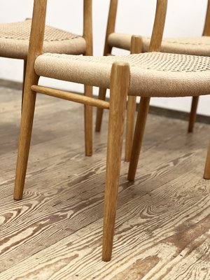 Mid-Century Danish Model 75 Chairs in Oak by Niels O. Møller for Jl Møllers Furniture Factory, 1950s, Set of 4-DOY-1782770