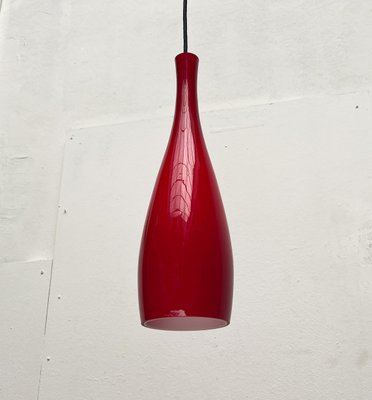 Mid-Century Danish Model Bang Glass Pendant Lamp by Jacob E. Bang for Fog & Mørup and Holmegaard, 1960s-UAH-2016291