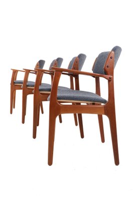 Mid-Century Danish Modern Chairs in Teak by Erik Buch, 1970s, Set of 4-NIX-1763086