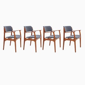 Mid-Century Danish Modern Chairs in Teak by Erik Buch, 1970s, Set of 4-NIX-1763086