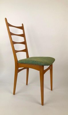 Mid-Century Danish Modern Ladder Back Dining Chairs, 1950s, Set of 6-BAF-763369