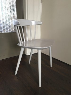 Mid-Century Danish Modern White Dining Chair by Ejvind Johansson for FDB, 1950s-DE-646799