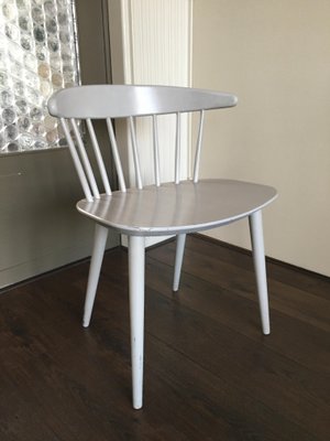 Mid-Century Danish Modern White Dining Chair by Ejvind Johansson for FDB, 1950s-DE-646799