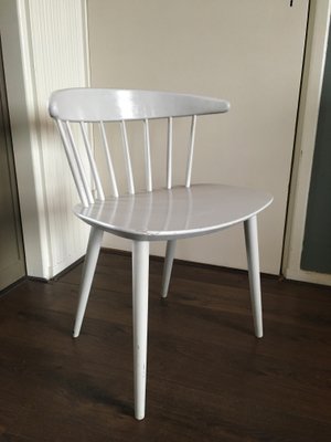 Mid-Century Danish Modern White Dining Chair by Ejvind Johansson for FDB, 1950s-DE-646799