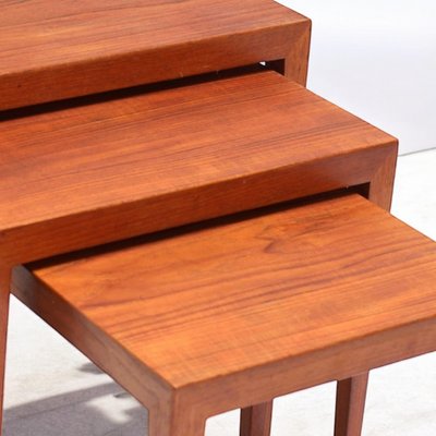 Mid-Century Danish Nesting Tables by Severin Hansen for Haslev Møbelsnedkeri, 1960s, Set of 3-DZY-2027958