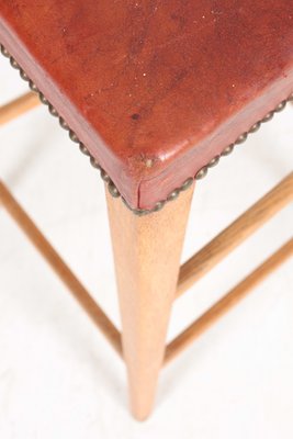 Mid-Century Danish Oak Bar Stools, 1950s, Set of 2-FK-630513