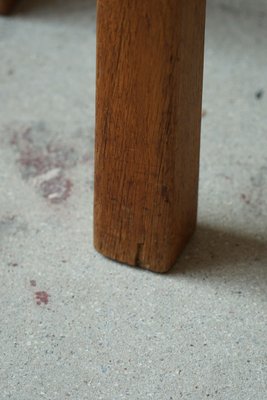 Mid-Century Danish Oak Stool Reupholstered in Bouclé Wool from Rud. Rasmussen, 1950s-MXF-1008748