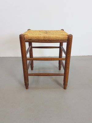 Mid-Century Danish Papercord and Rope Beech Stool, 1960s, Set of 2-AXJ-1723156