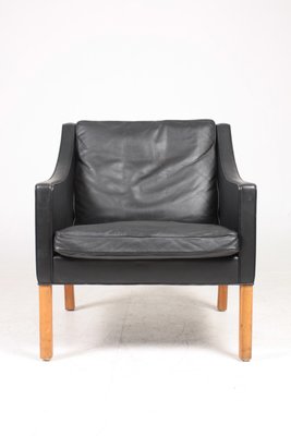 Mid-Century Danish Patinated Leather Lounge Chair by Børge Mogensen for Fredericia, 1960s-FK-682670