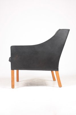 Mid-Century Danish Patinated Leather Lounge Chair by Børge Mogensen for Fredericia, 1960s-FK-682670