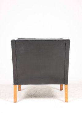 Mid-Century Danish Patinated Leather Lounge Chair by Børge Mogensen for Fredericia, 1960s-FK-682670