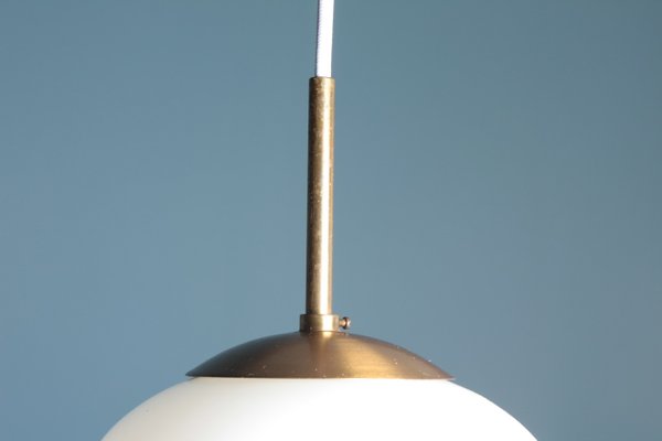 Mid-Century Danish Peanut Pendant Lamp by Bent Karlby for Lyfa, 1960s-FK-592690