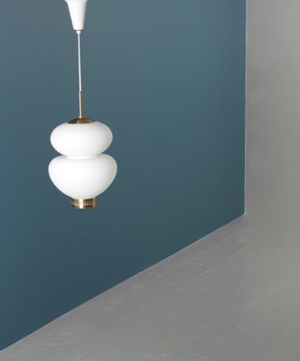 Mid-Century Danish Peanut Pendant Lamp by Bent Karlby for Lyfa, 1960s-FK-594224